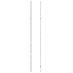 Portavini da Parete per 12 Bottiglie Bianco in Ferro 340879