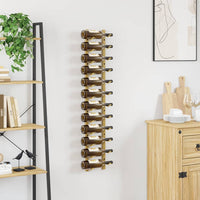 Portavini da Parete per 12 Bottiglie Oro in Ferro 340880