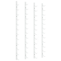 Portavini da Parete per 12 Bottiglie 2 pz Bianchi in Ferro 340881