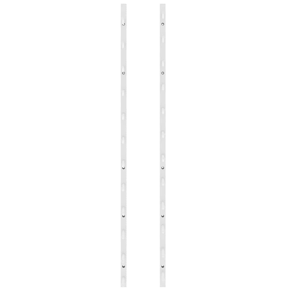 Portavini da Parete per 12 Bottiglie 2 pz Bianchi in Ferro 340881