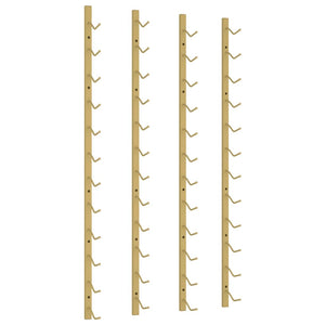 Portavini da Parete per 12 Bottiglie 2 pz Oro in Ferro cod mxl 40695