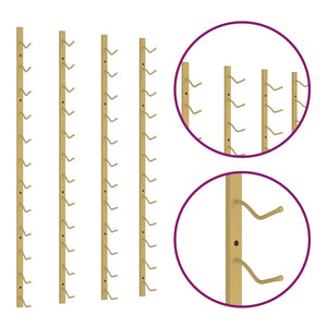 Portavini da Parete per 12 Bottiglie 2 pz Oro in Ferro cod mxl 40695
