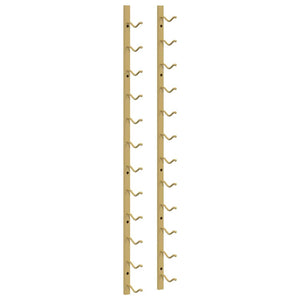 Portavini da Parete per 12 Bottiglie 2 pz Oro in Ferro 340882