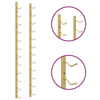 Portavini da Parete per 12 Bottiglie 2 pz Oro in Ferro 340882