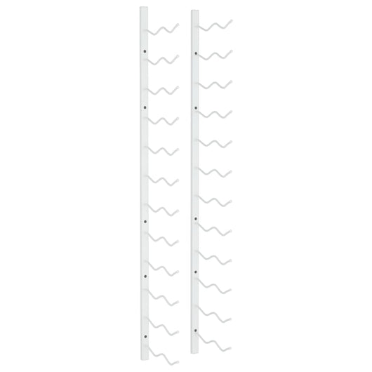 Portavini da Parete per 24 Bottiglie Bianco in Ferro 340883