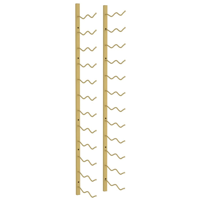Portavini da Parete per 24 Bottiglie Oro in Ferrocod mxl 129420