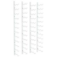 Portavini da Parete per 24 Bottiglie 2 pz Bianchi in Ferro