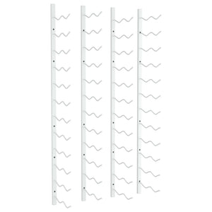 Portavini da Parete per 24 Bottiglie 2 pz Bianchi in Ferro