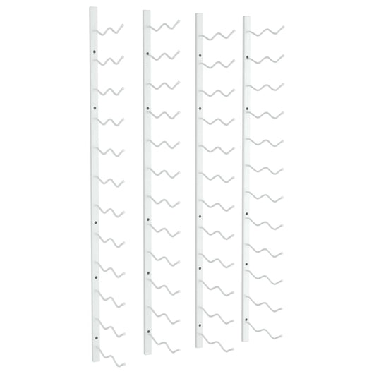 Portavini da Parete per 24 Bottiglie 2 pz Bianchi in Ferro