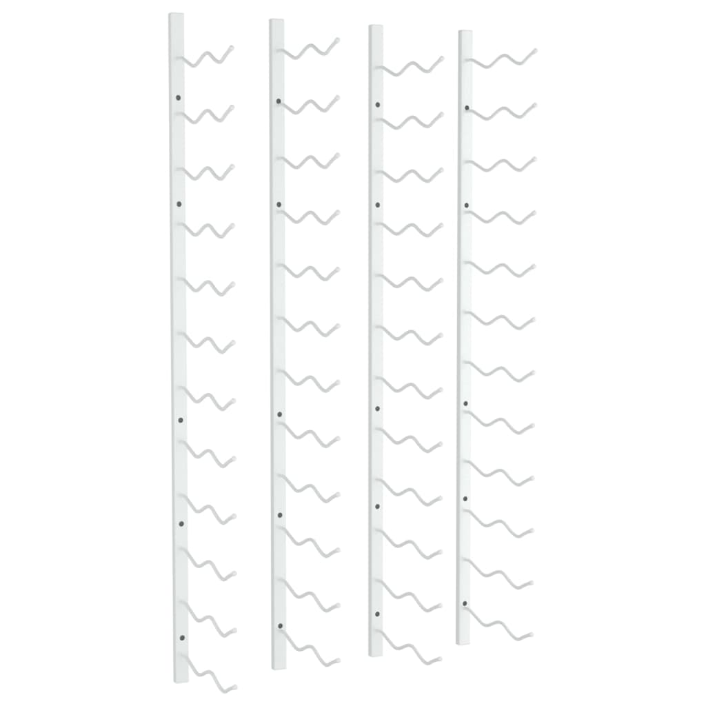 Portavini da Parete per 24 Bottiglie 2 pz Bianchi in Ferro 340885