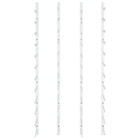 Portavini da Parete per 24 Bottiglie 2 pz Bianchi in Ferro