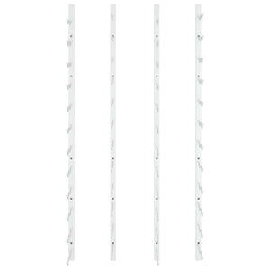 Portavini da Parete per 24 Bottiglie 2 pz Bianchi in Ferro