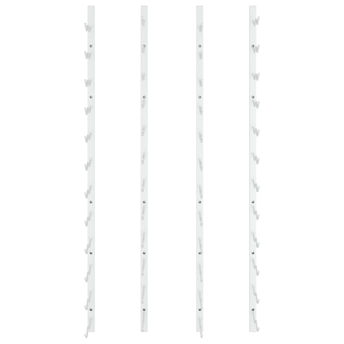 Portavini da Parete per 24 Bottiglie 2 pz Bianchi in Ferro