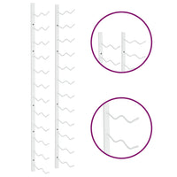 Portavini da Parete per 24 Bottiglie 2 pz Bianchi in Ferro 340885