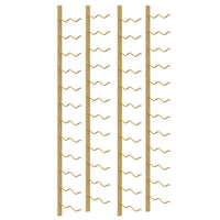 Portavini da Parete per 24 Bottiglie 2 pz Oro in Ferro 340886