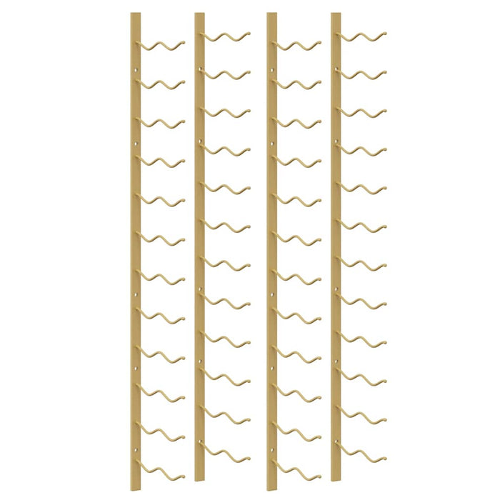 Portavini da Parete per 24 Bottiglie 2 pz Oro in Ferro 340886