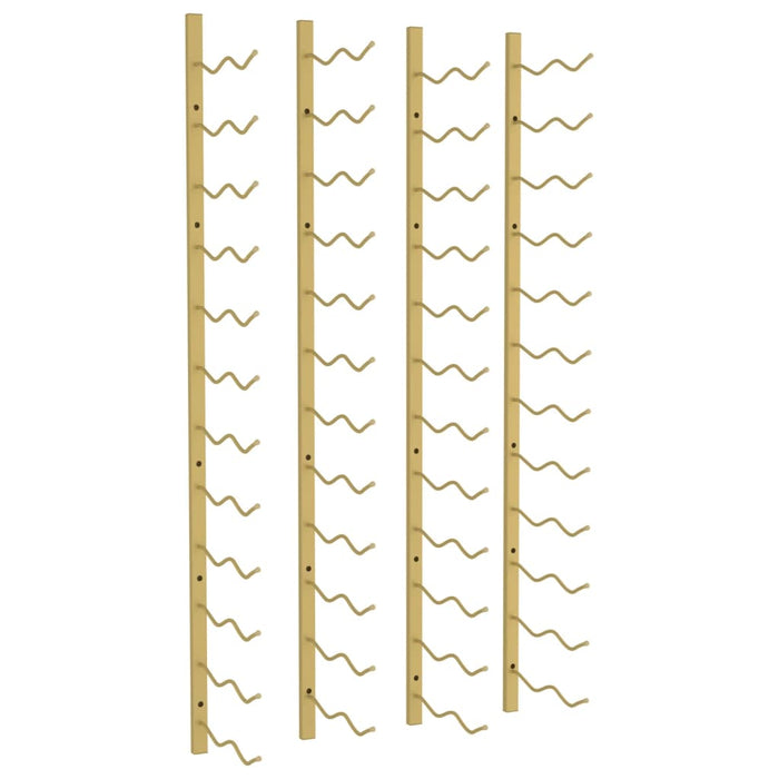 Portavini da Parete per 24 Bottiglie 2 pz Oro in Ferrocod mxl 128381