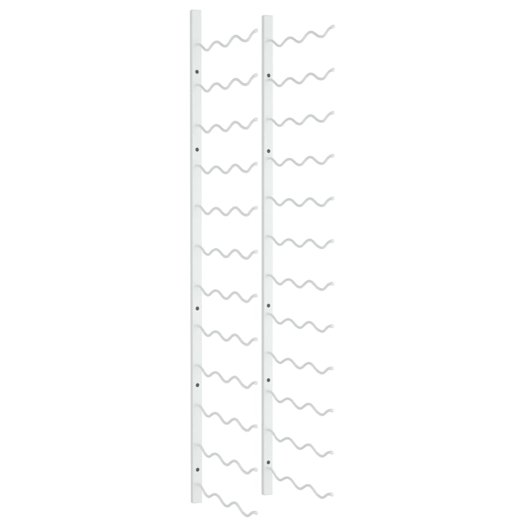 Portavini da Parete per 36 Bottiglie Bianco in Ferro