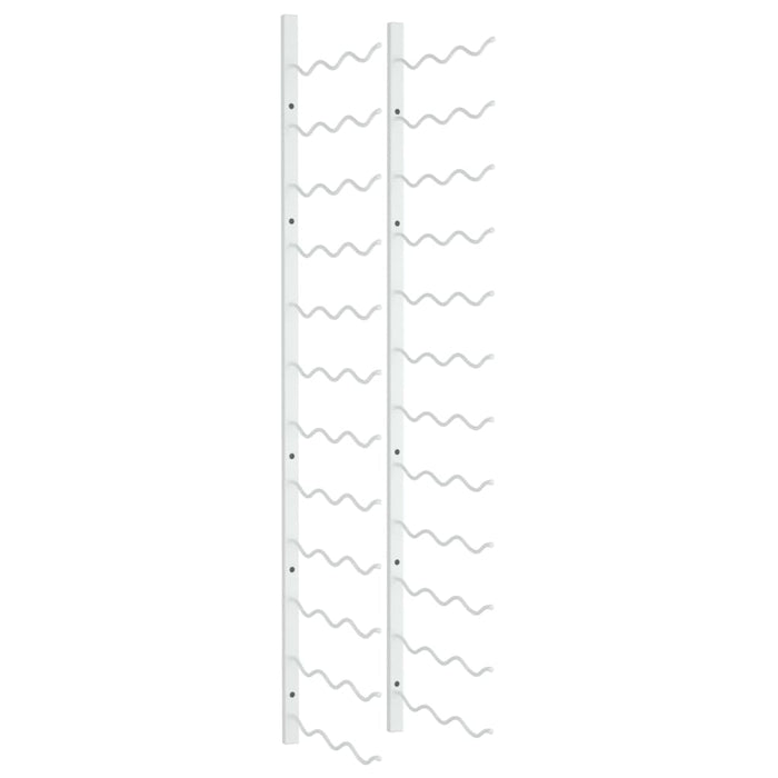 Portavini da Parete per 36 Bottiglie Bianco in Ferro 340887