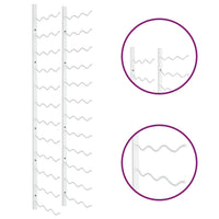 Portavini da Parete per 36 Bottiglie Bianco in Ferro