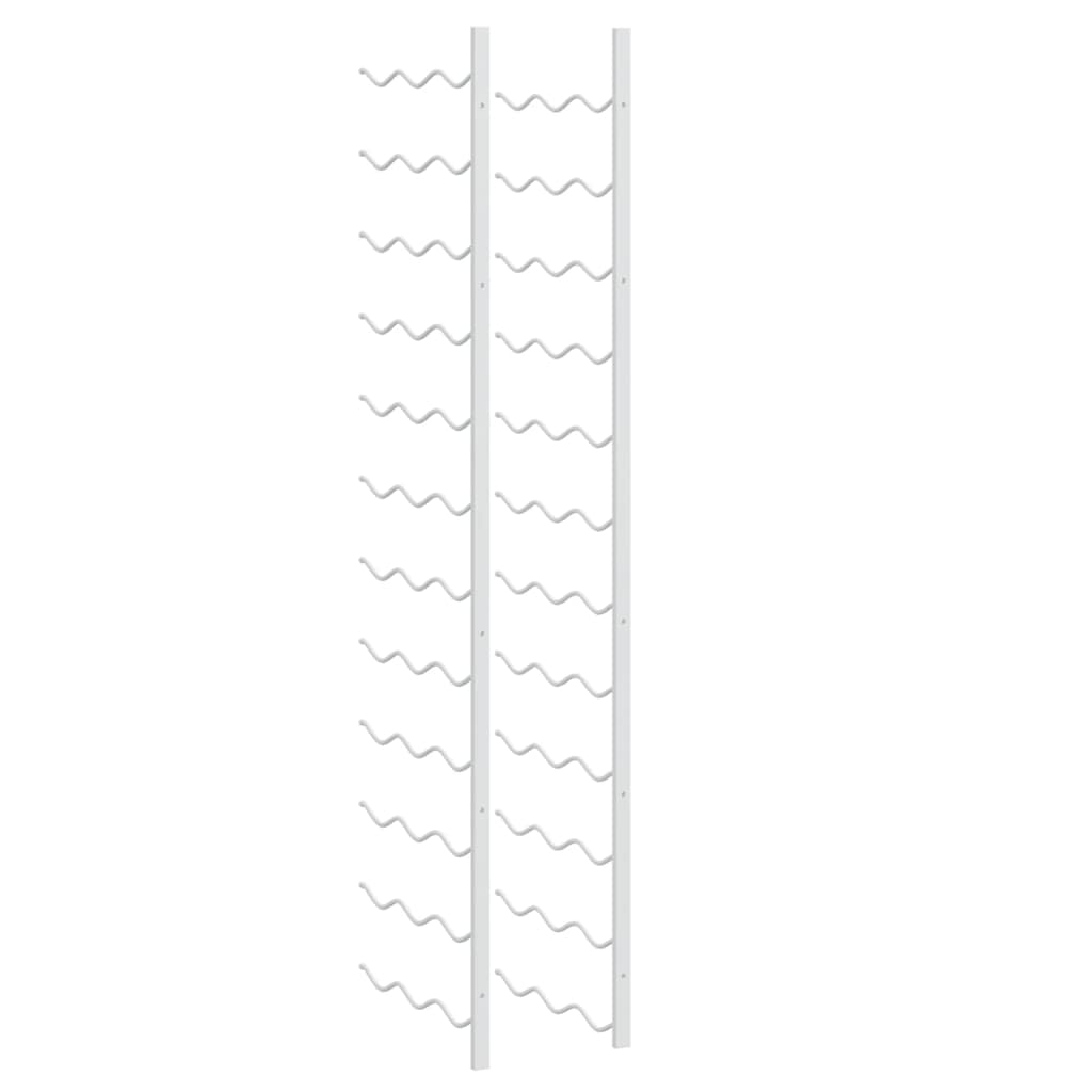 Portavini da Parete per 36 Bottiglie Bianco in Ferro 340887