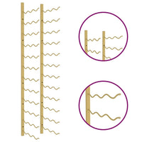 Portavini da Parete per 36 Bottiglie Oro in Ferro 340888