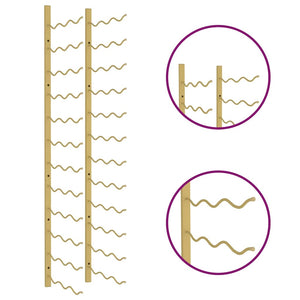 Portavini da Parete per 36 Bottiglie Oro in Ferro 340888