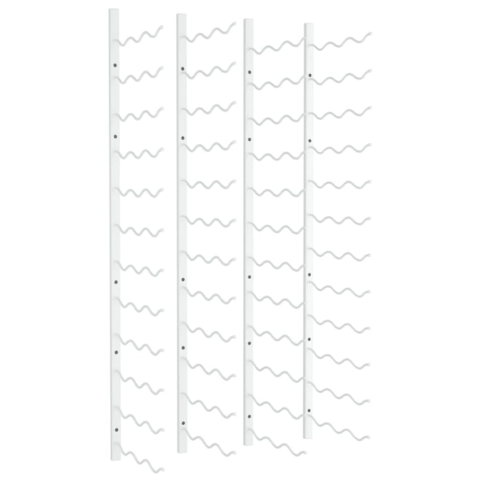 Portavini da Parete per 36 Bottiglie 2 pz Bianchi in Ferro