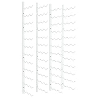 Portavini da Parete per 36 Bottiglie 2 pz Bianchi in Ferro 340889