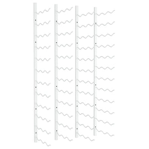 Portavini da Parete per 36 Bottiglie 2 pz Bianchi in Ferro 340889