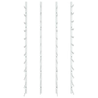 Portavini da Parete per 36 Bottiglie 2 pz Bianchi in Ferro