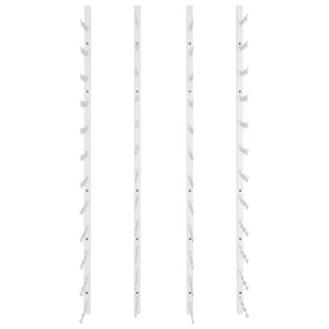 Portavini da Parete per 36 Bottiglie 2 pz Bianchi in Ferro