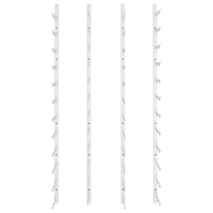 Portavini da Parete per 36 Bottiglie 2 pz Bianchi in Ferro