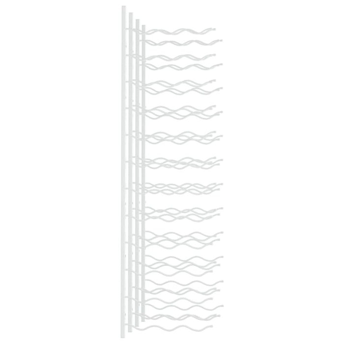 Portavini da Parete per 36 Bottiglie 2 pz Bianchi in Ferro