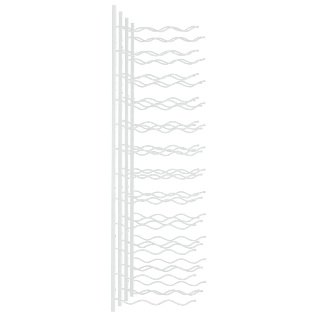 Portavini da Parete per 36 Bottiglie 2 pz Bianchi in Ferro 340889
