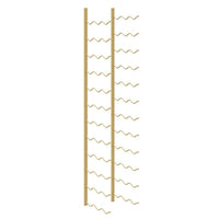 Portavini da Parete per 36 Bottiglie 2 pz Oro in Ferro 340890