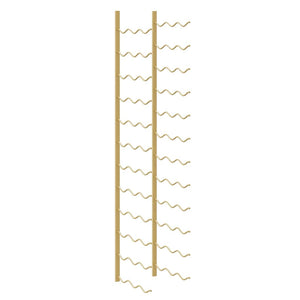 Portavini da Parete per 36 Bottiglie 2 pz Oro in Ferro 340890