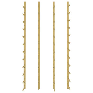 Portavini da Parete per 36 Bottiglie 2 pz Oro in Ferro