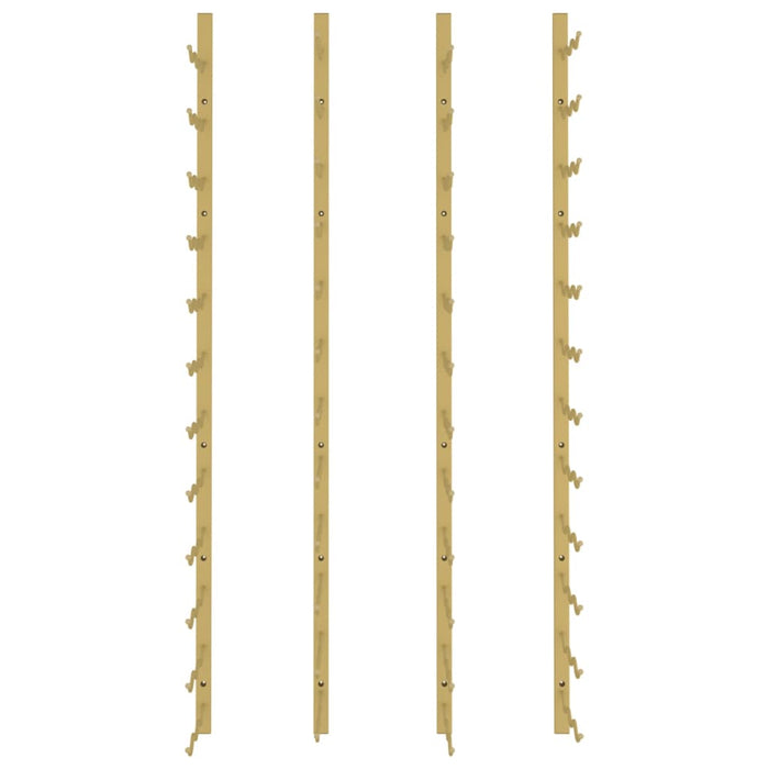 Portavini da Parete per 36 Bottiglie 2 pz Oro in Ferro