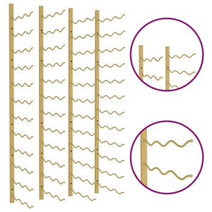 Portavini da Parete per 36 Bottiglie 2 pz Oro in Ferro 340890