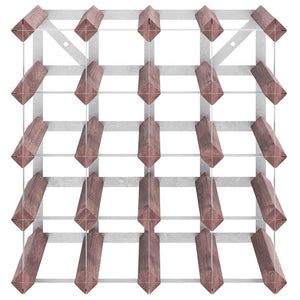 Portabottiglie per 20 Bottiglie Legno Massello di Pino Marrone 340892