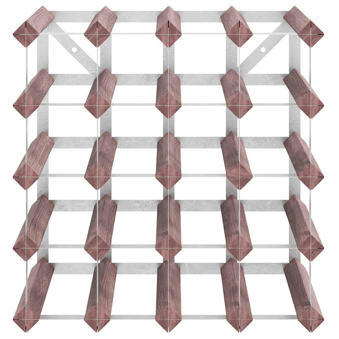 Portabottiglie per 20 Bottiglie Legno Massello di Pino Marrone 340892