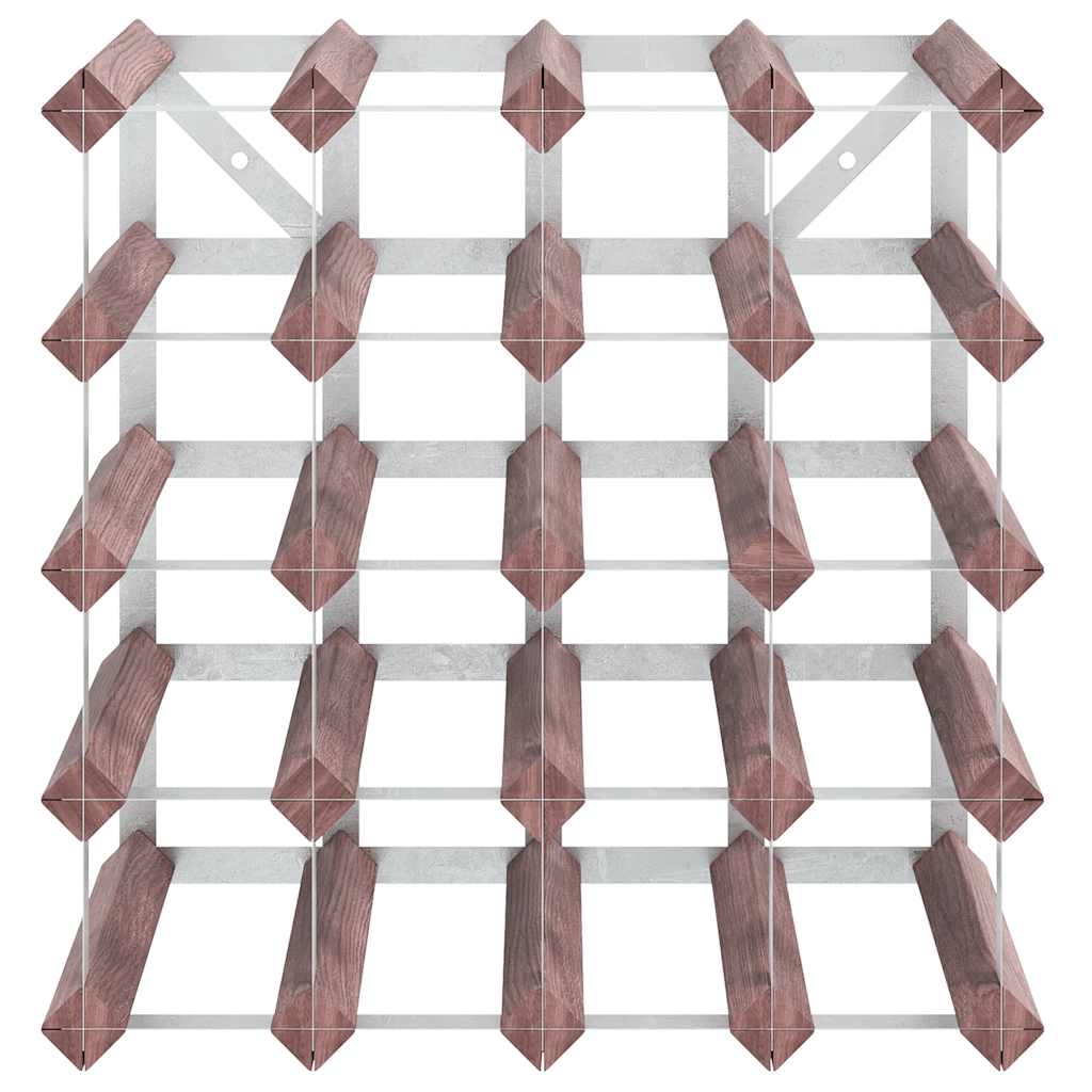 Portabottiglie per 20 Bottiglie Legno Massello di Pino Marrone 340892