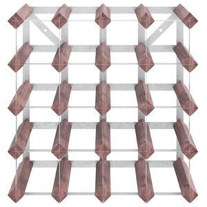 Portabottiglie per 20 Bottiglie Legno Massello di Pino Marrone 340892