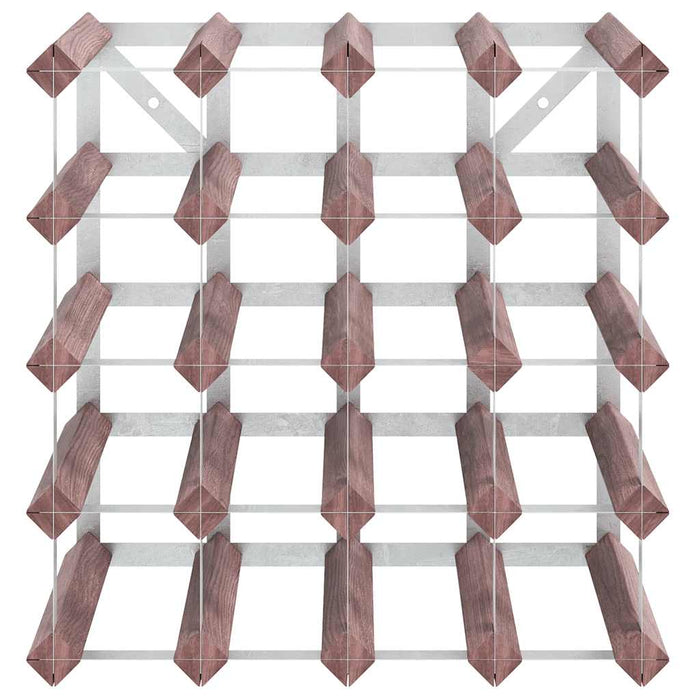 Portabottiglie per 20 Bottiglie Legno Massello di Pino Marrone 340892