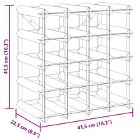 Portabottiglie per 20 Bottiglie Legno Massello di Pino Marrone 340892