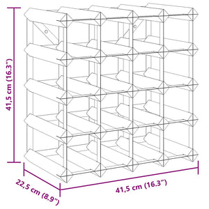 Portabottiglie per 20 Bottiglie Legno Massello di Pino Marrone 340892