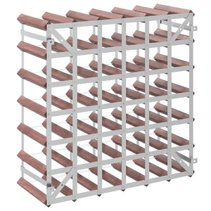 Portabottiglie per 42 Bottiglie Legno Massello di Pino Marrone 340893