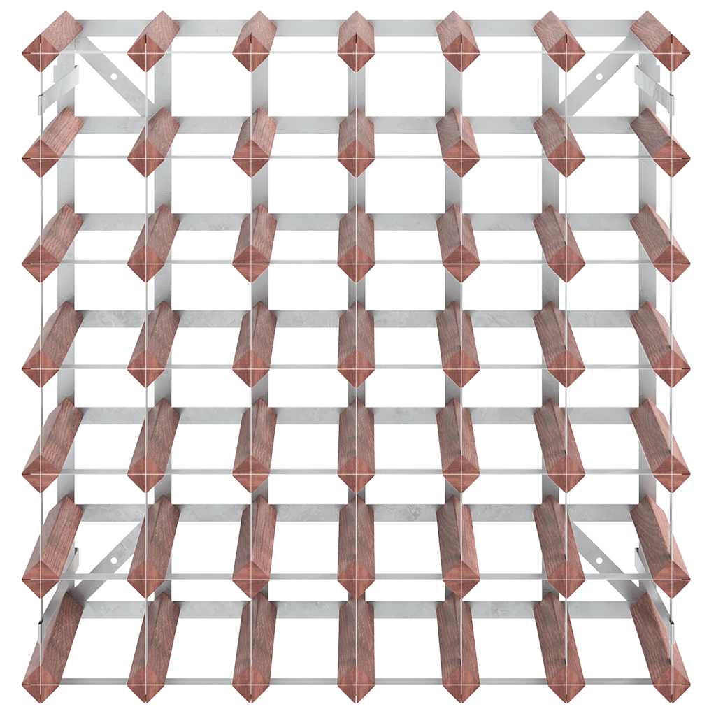 Portabottiglie per 42 Bottiglie Legno Massello di Pino Marrone 340893