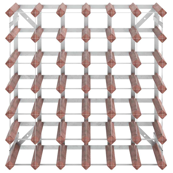Portabottiglie per 42 Bottiglie Legno Massello di Pino Marrone 340893
